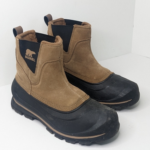 Sorel Buxton Pull On Waterproof Winter Boots, Brown, Mens 10 - Picture 1 of 9
